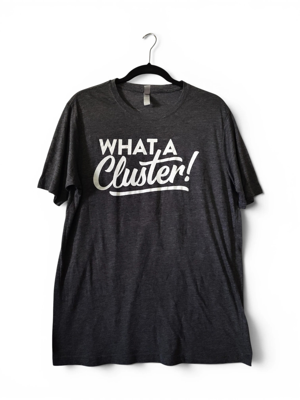 Next Level Apparel What a cluster! Tennessee Grey Graphic Tee Size Large